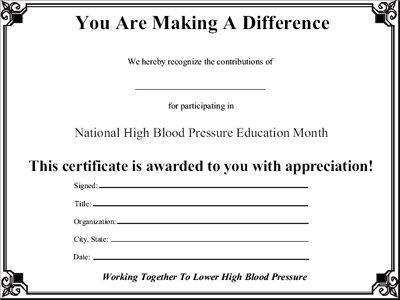 Certificate of Appreciation