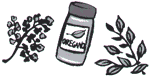 Illustration of a jar of oregano