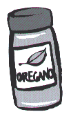 Illustration of a jar of oregano
