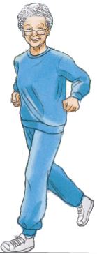 Doña Fela walking
